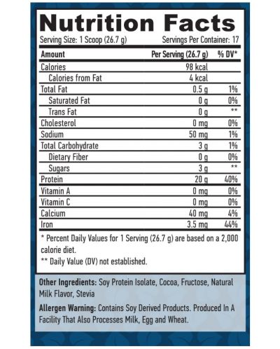 Soy Protein Isolate, шоколад, 454 g, Haya Labs - 2