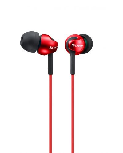Слушалки Sony MDR-EX110LP - червени - 1