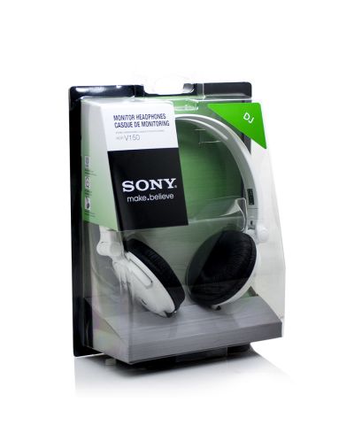 Слушалки Sony MDR-V150 - бели - 2