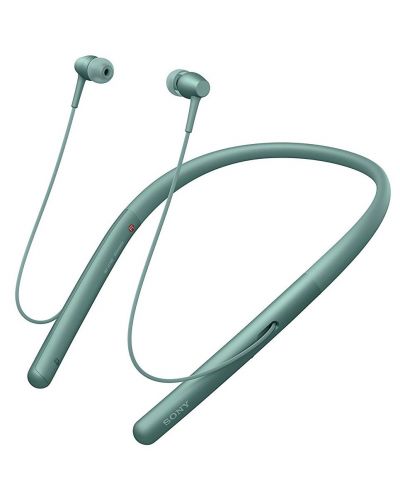 Слушалки с микрофон Sony WI-H700 - зелени - 1