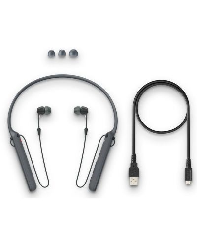 Слушалки с микрофон Sony WI-C400 - черни - 5