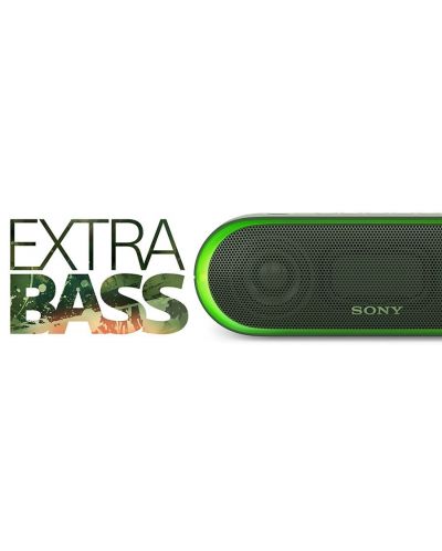 Мини колонка Sony SRS-XB20 - зелена - 3