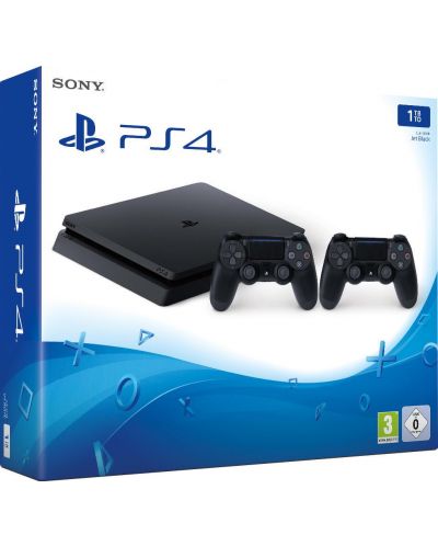 Sony PlayStation 4 Slim 1TB + DualShock 4 Bundle - 1