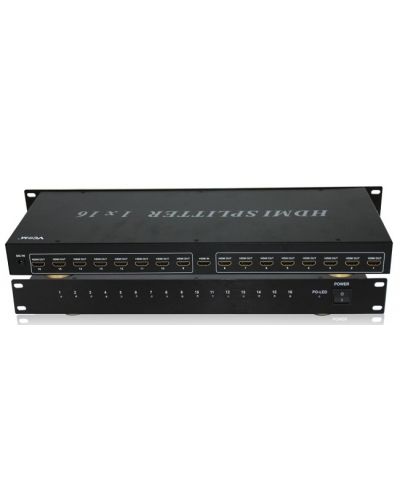 Сплитер VCom - DD4116, HDMI/Multiplier 1x16, черен - 1
