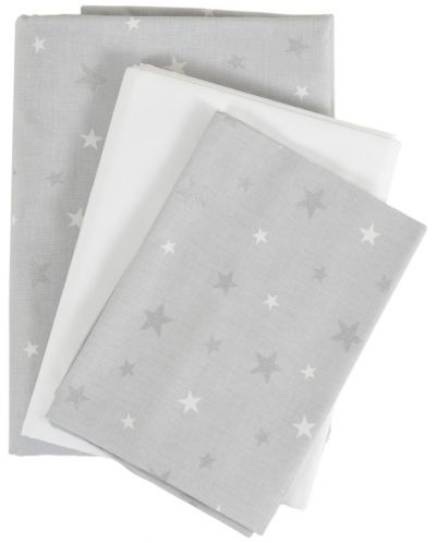 Спален комплект от 3 части Hugzzz - Nook, 120 х 60 cm, Grey stars - 1