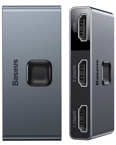 Сплитер Baseus - CAHUB-BC0G, HDMI/2xHDMI, черен - 6