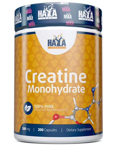 Sports Creatine Monohydrate, 500 mg, 200 капсули, Haya Labs - 1
