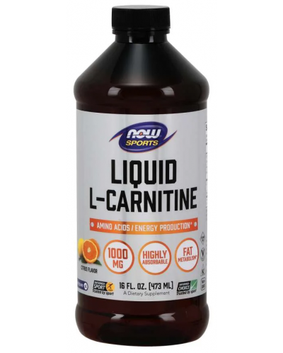 Sports L-Carnitine Liquid, Цитрус, 473 ml, Now - 1
