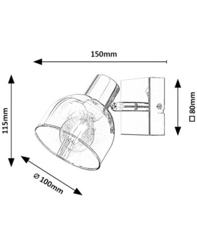 Спот Rabalux - Tarien 3248, IP20, E14, 1 x 40W max, 230V, хром - 2