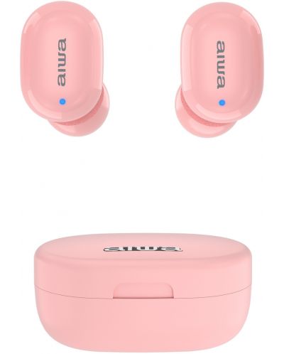 Спортни слушалки с микрофон Aiwa - EBTW-150PK, TWS, розови - 2