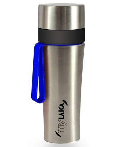 Спортна бутилка Laica - Inox, 0.550 l, синя - 1