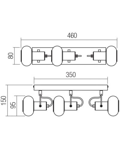 Спот Smarter - Matias 04-548, IP20, 240V, Е14, 3x28W, златист мат - 2