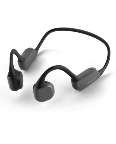 Спортни безжични слушалки Philips - TAA6606BK/00, черни - 1