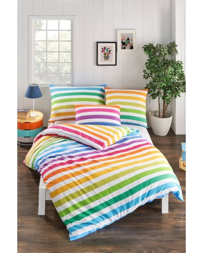 Спален комплект Rakla - Rainbow, 100% Памук Ранфорс - 1