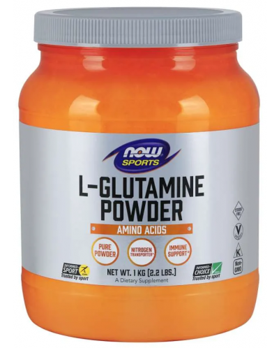 Sports L-Glutamine Powder, 1000 g, Now - 1