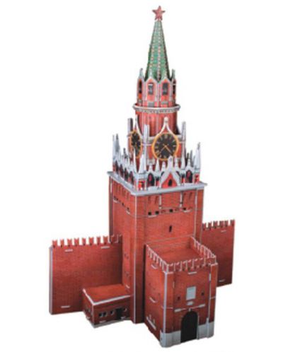 3D Пъзел Cubic Fun от 33 части - Spasskaya Tower - 1