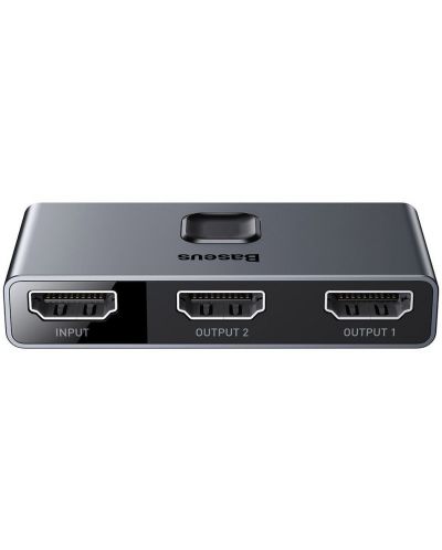 Сплитер Baseus - CAHUB-BC0G, HDMI/2xHDMI, черен - 1