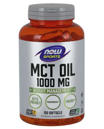 Sports MCT Oil, 1000 mg, 150 капсули, Now - 1