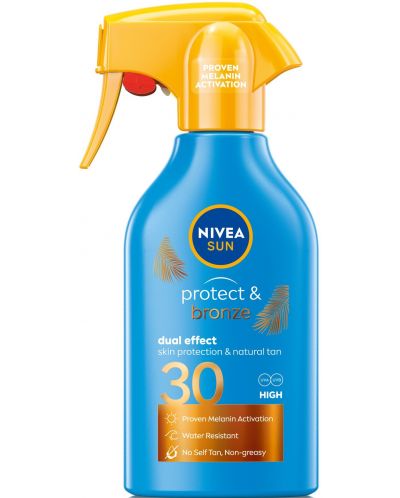 Nivea Sun Слънцезащитен спрей Protect & Bronze, SPF30, 270 ml - 1