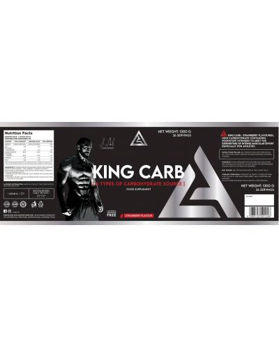 King Carb, праскова, 1300 g, Lazar Angelov Nutrition - 2