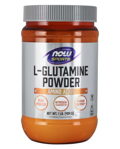 Sports L-Glutamine Powder, 454 g, Now - 1