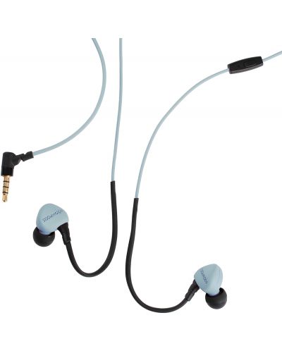 Спортни слушалки с микрофон Boompods - Sportpods Race, сини - 2
