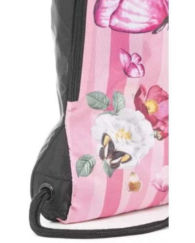 Спортна торба Mitama - Pink Flowers, с подарък ключодържател - 3