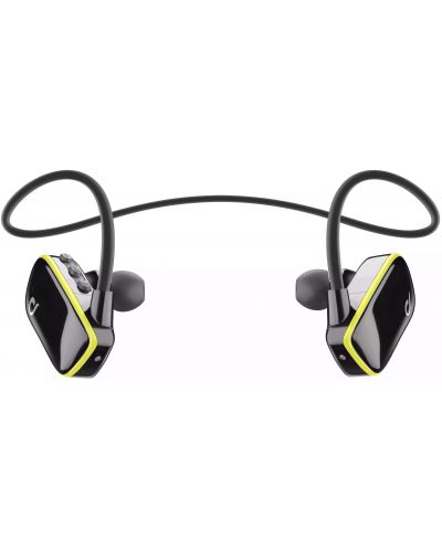 Спортни безжични слушалки Cellularline - Flipper, черни/жълти - 1