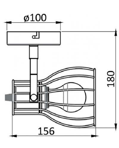 Спот Omnia - Tirion, IP20, E27, 1 x 40W, 220V, черен - 2