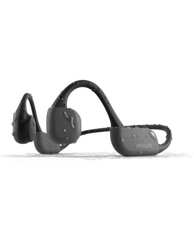 Спортни безжични слушалки Philips - TAA6606BK/00, черни - 2