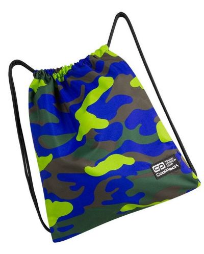Спортен сак с връзки Cool Pack Sprint - Camouflage Lime