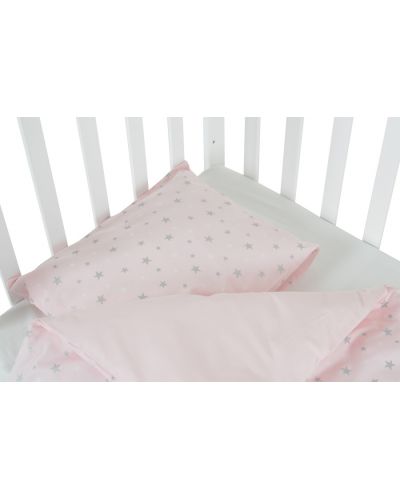 Спален комплект от 3 части Hugzzz - Nook, 120 х 60 cm, Pink stars - 3