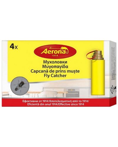Спирални ленти за мухи Aerona - Натурални съставки, 4 броя, нетоксични - 1
