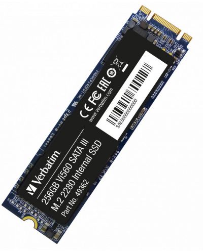 SSD памет Verbatim - Vi560 S3, 256GB, M.2, SATA III - 1