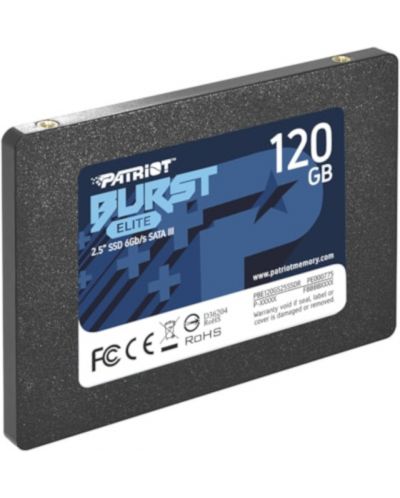 SSD памет Patriot - Burst Elite, 120GB, 2.5'', SATA III - 2