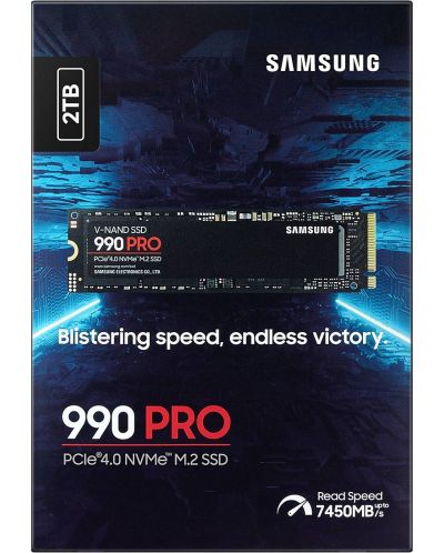 SSD памет Samsung - 990 PRO, 2TB, M.2, PCIe - 4
