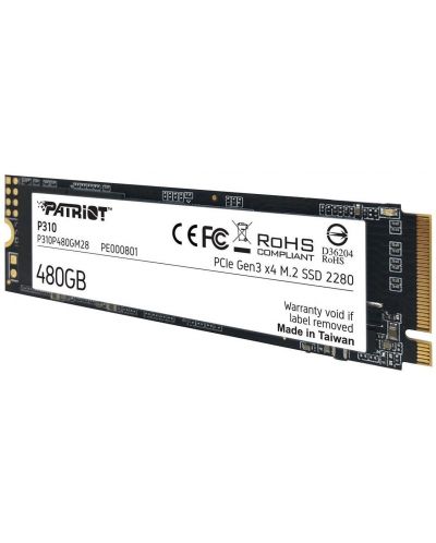 SSD памет Patriot - P310, 480GB M.2'', PCIe - 1