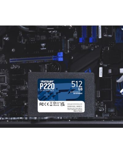 SSD памет Patriot - P220, 512GB, 2.5'', SATA III - 4