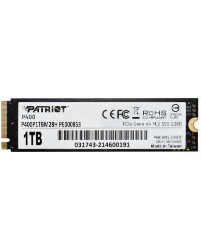 SSD памет Patriot - P400, 1TB, M.2, PCIE - 1