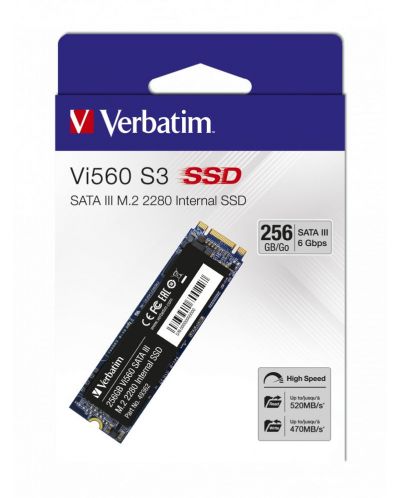 SSD памет Verbatim - Vi560 S3, 256GB, M.2, SATA III - 2