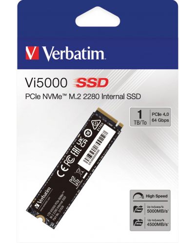 SSD памет Verbatim - Vi5000, 1TB, M.2, PCIe - 3
