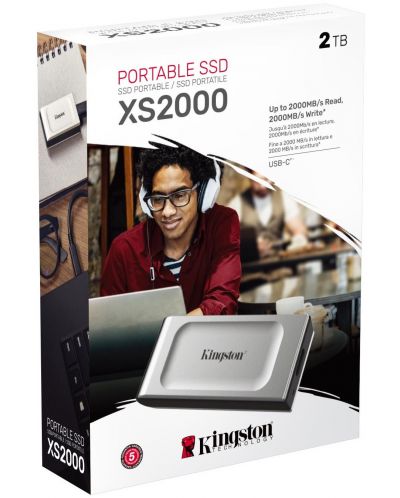 SSD памет Kingston - XS2000, 2TB, USB 3.2 - 3