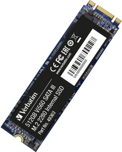 SSD памет Verbatim - Vi560 S3, 512GB, M.2, SATA III - 1