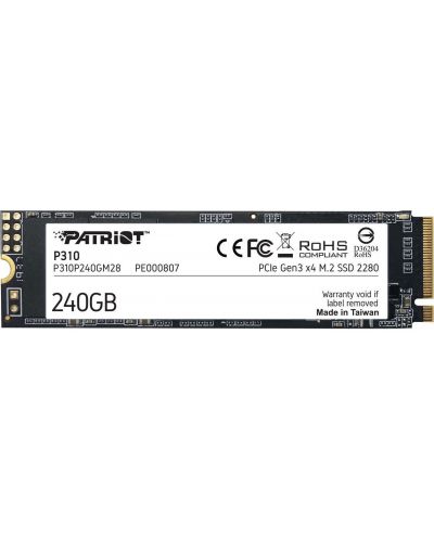 SSD памет Patriot - P310, 240GB, M.2, PCIe - 1