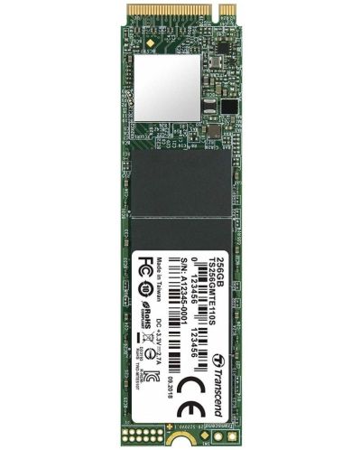 SSD памет Transcend - 110S, 256GB, M.2, PCIe - 1