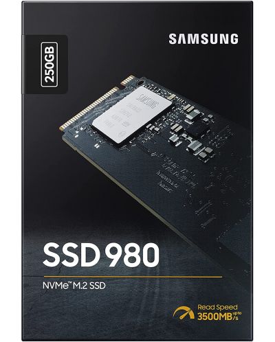SSD памет Samsung - 980, 250GB, PCIe - 3