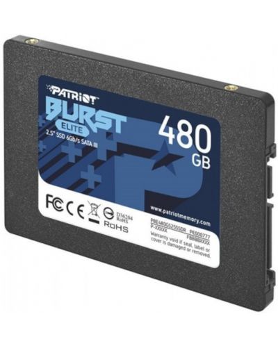 SSD памет Patriot - Burst Elite, 480GB, 2.5'', SATA III - 2