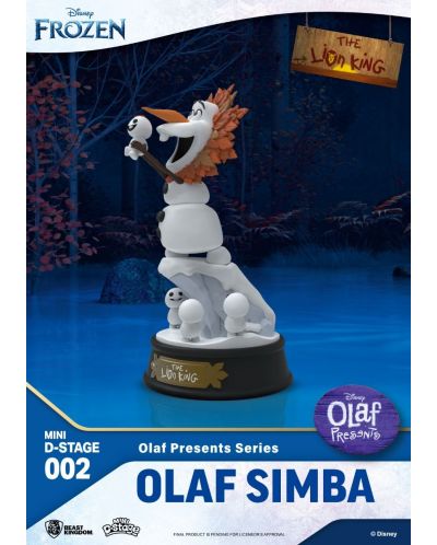 Статуетка Beast Kingdom Disney: Frozen - Olaf (Olaf Presents: The Lion King), 10 cm - 4