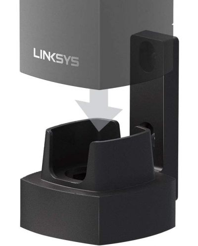 Стенна стойка за зареждане Linksys - WHA0301, за VELOP, черна - 3