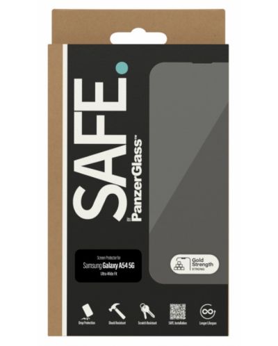 Стъклен протектор Safe - UWF, Galaxy A54 5G, черен - 4